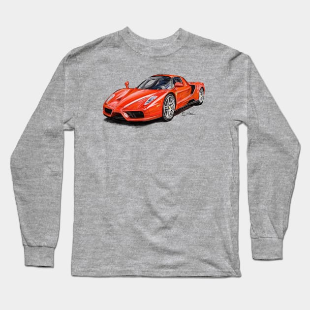 Ferrari Enzo Long Sleeve T-Shirt by Francohanekom